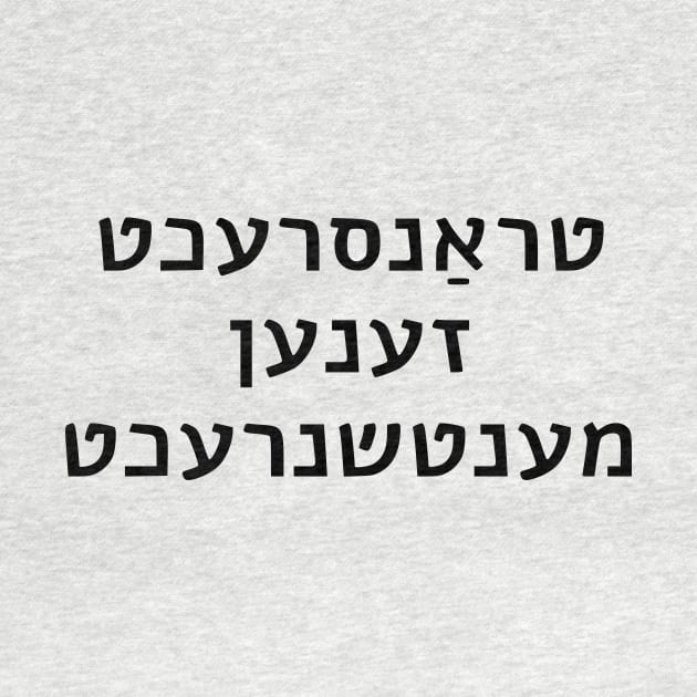 Trans Rights Are Human Rights (Yiddish) by dikleyt